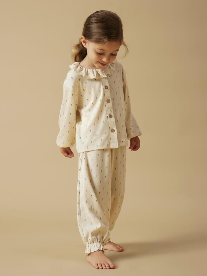 LIL' ATELIER Meisjes Nachtkleding Nmfgago Rua Loose Night Set Lil Creme