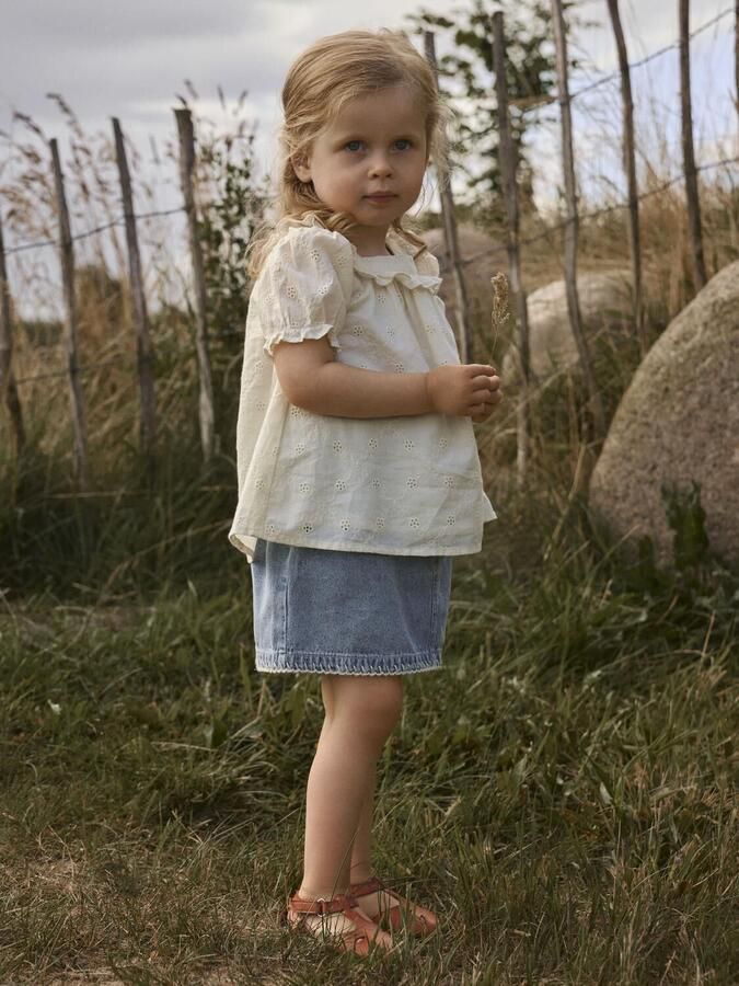 LIL' ATELIER Meisjes Tops & T-shirts Nmfhosa Ss Loose Shirt Lil Ecru - Foto 3