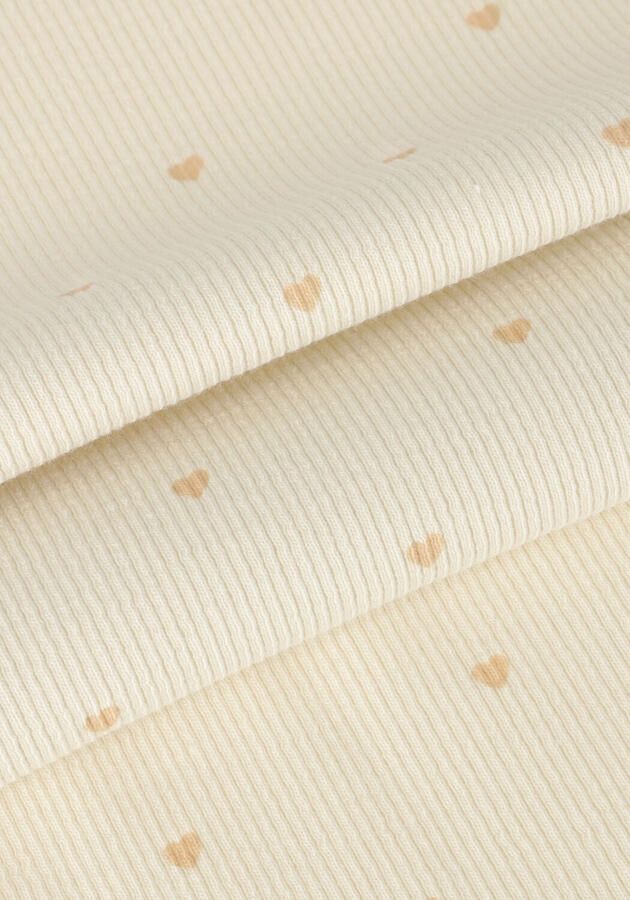 LIL' ATELIER MINI longsleeve NMFGAGO met hartjes ecru roze Meisjes Katoen Ronde hals 122 128