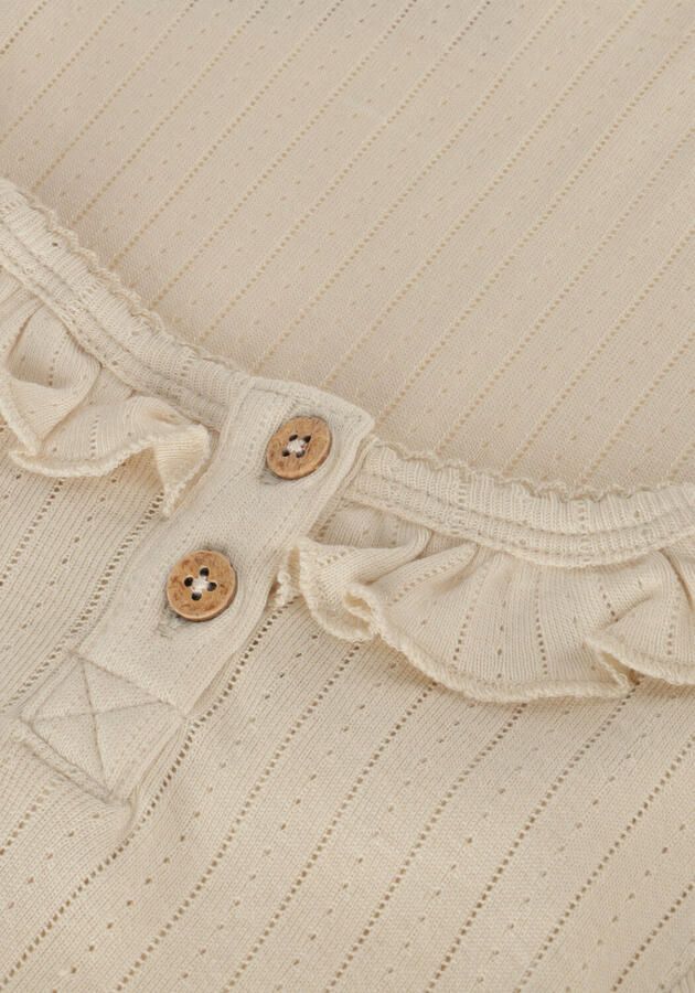 LIL' ATELIER MINI longsleeve NMFRACHEL ecru Meisjes Katoen Ronde hals Effen 122 128