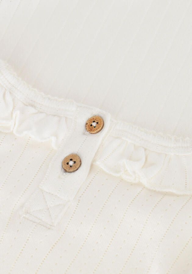 LIL' ATELIER MINI longsleeve NMFRACHEL offwhite Wit Meisjes Katoen Ronde hals 122 128