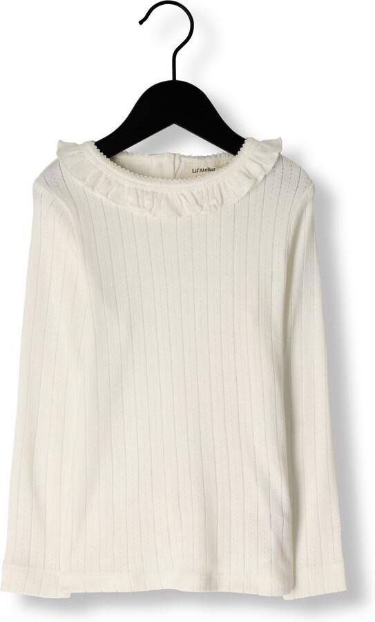 LIL' ATELIER MINI longsleeve NMFRACHEL offwhite Wit Meisjes Katoen Ronde hals 122 128 - Foto 2