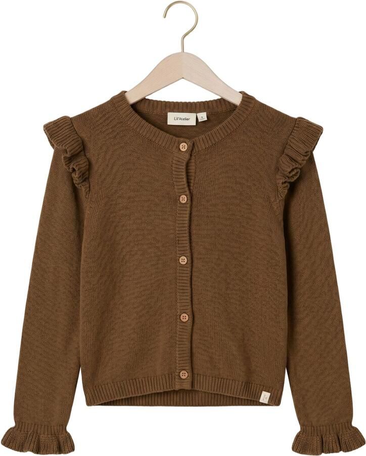 LIL' ATELIER Meisjes Truien & Vesten Nmfkopa Ls Knit Card Lil Bruin