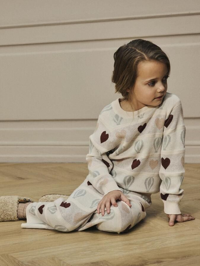 LIL' ATELIER Meisjes Truien & Vesten Nmflamai Kis Ls Knit Lil Ecru