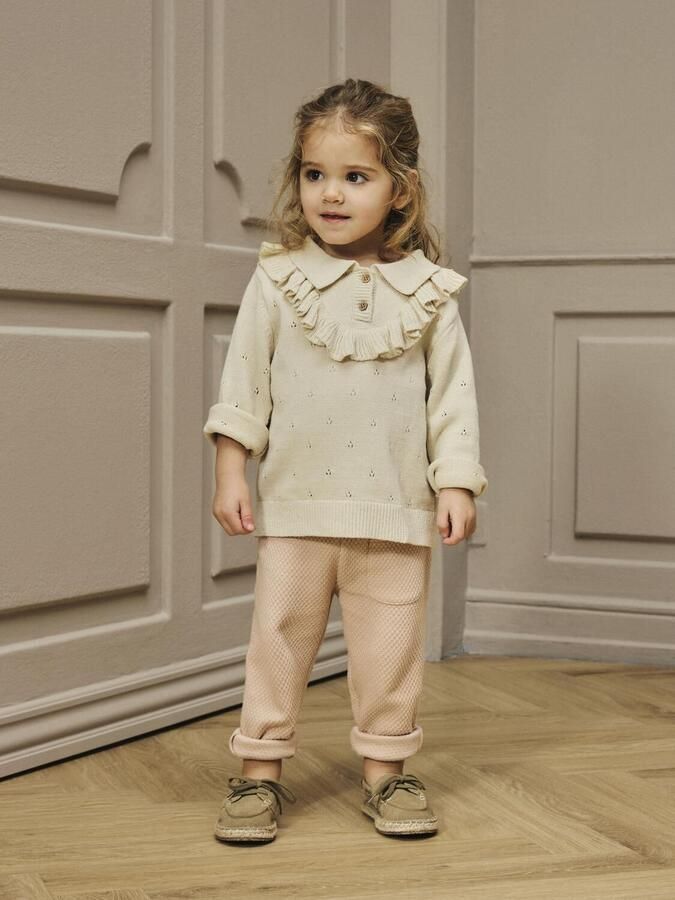LIL' ATELIER Meisjes Truien & Vesten Nmfnakita Ls Loose Knit Lil Ecru