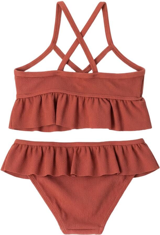 LIL' ATELIER Meisjes Zwemkleding Nmffola Fia Swim Set Lil Oranje - Foto 2