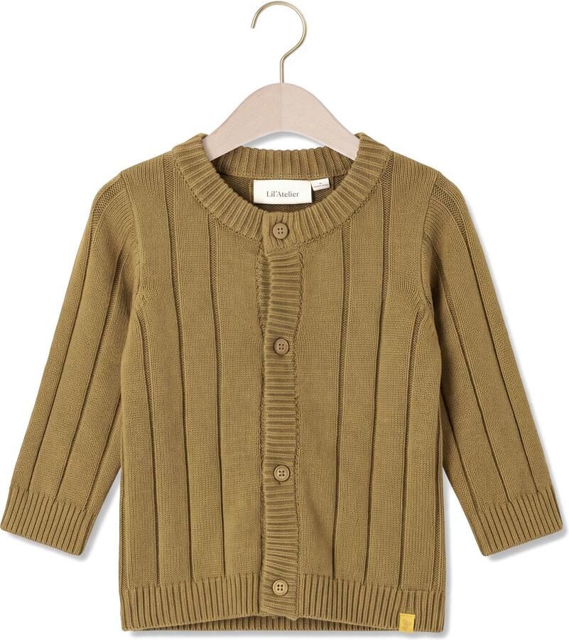 LIL' ATELIER Baby Truien & Vesten Nbmlomon Ls Knit Card Lil Khaki