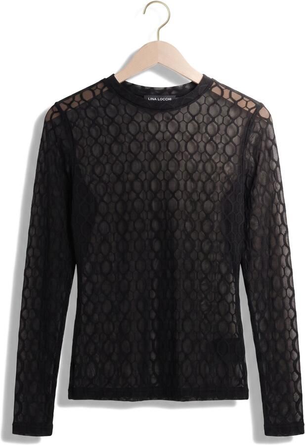 LINA LOCCHI Dames Tops & T-shirts Ll-belén Zwart - Foto 4