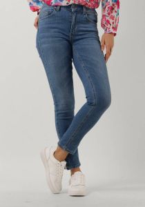 Liu Jo Blauwe Straight Leg Jeans met Label Detail Blauw Dames