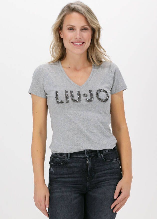 Liu Jo Grijze T-shirt T-shirt Moda M c