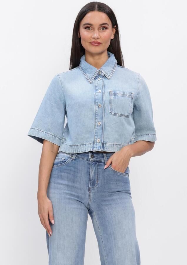 LIU JO Dames Blouses Camica M c Tencel Lichtblauw