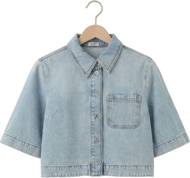 LIU JO Dames Blouses Camica M c Tencel Lichtblauw - Foto 2