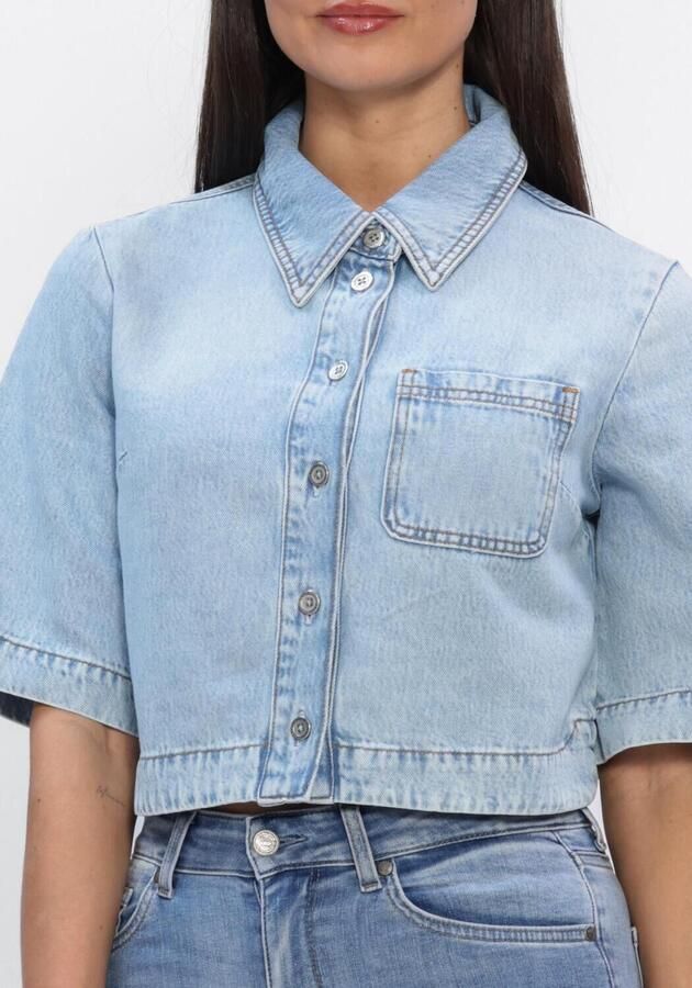 LIU JO Dames Blouses Camica M c Tencel Lichtblauw - Foto 4