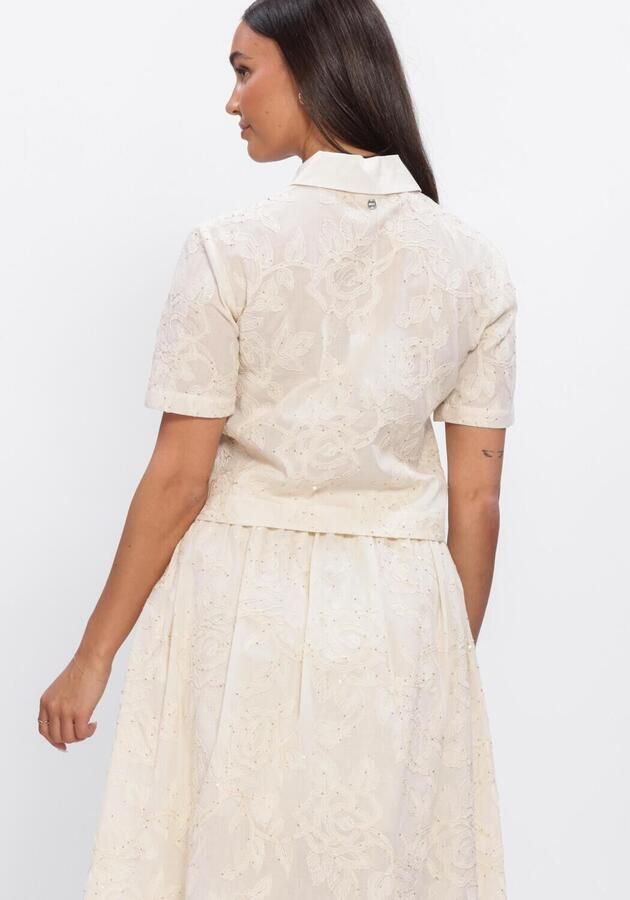 Liu Jo White regular fit blouse met stitchings en pailletten - Foto 4