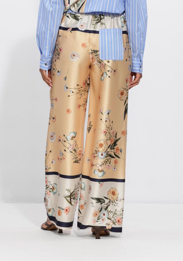 Liu Jo White Wide fit stoffen broek van satijn - Foto 2
