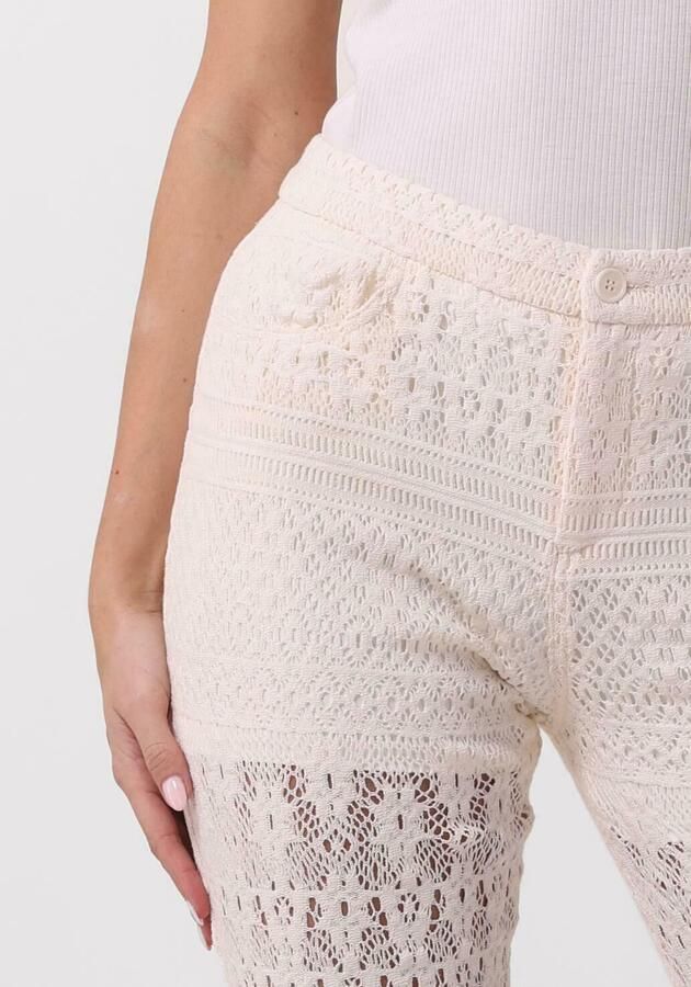 LIU JO Dames Broeken Pizzo Macrame Tp Pants Creme - Foto 3