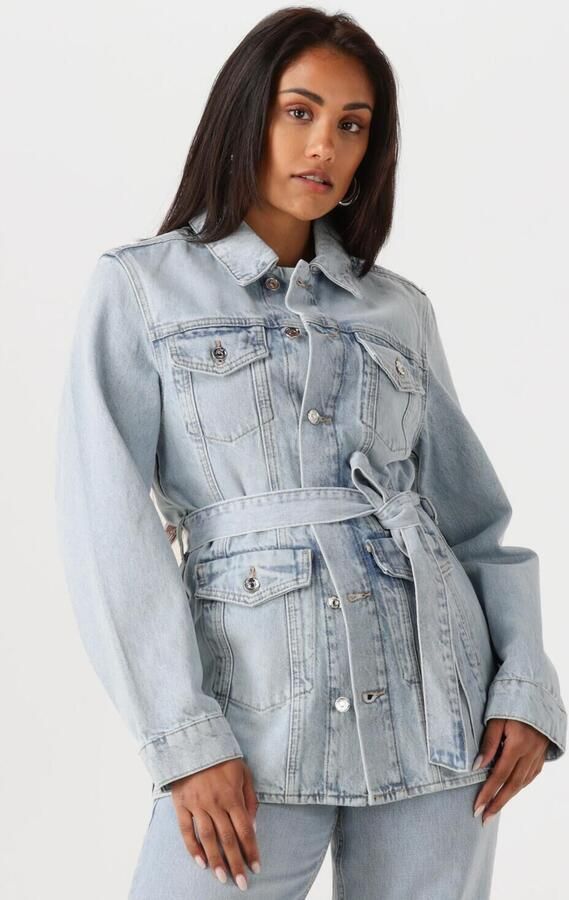 LIU JO Dames Jassen Giubbino Denim Loud Lichtblauw - Foto 4