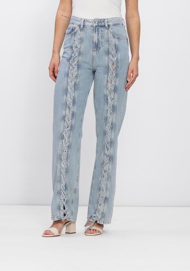LIU JO Dames Jeans Ecs Pant Flare Occhielli Lichtblauw