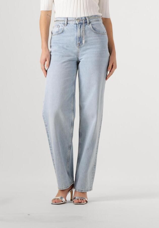 LIU JO Dames Jeans Pant.straight Color H.w. Lichtblauw - Foto 4