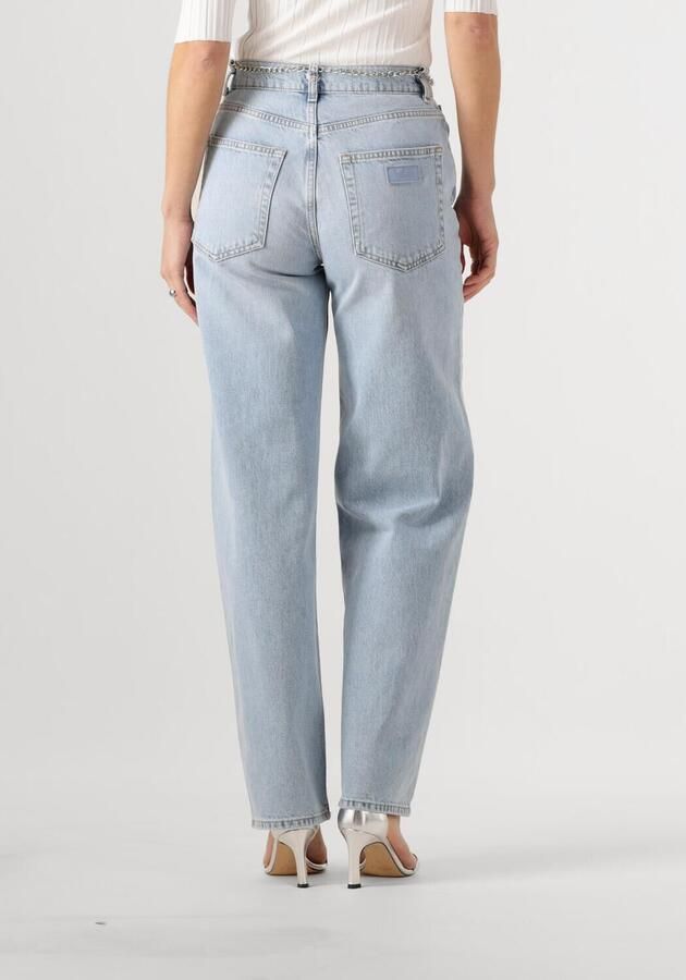 LIU JO Dames Jeans Pant.straight Color H.w. Lichtblauw