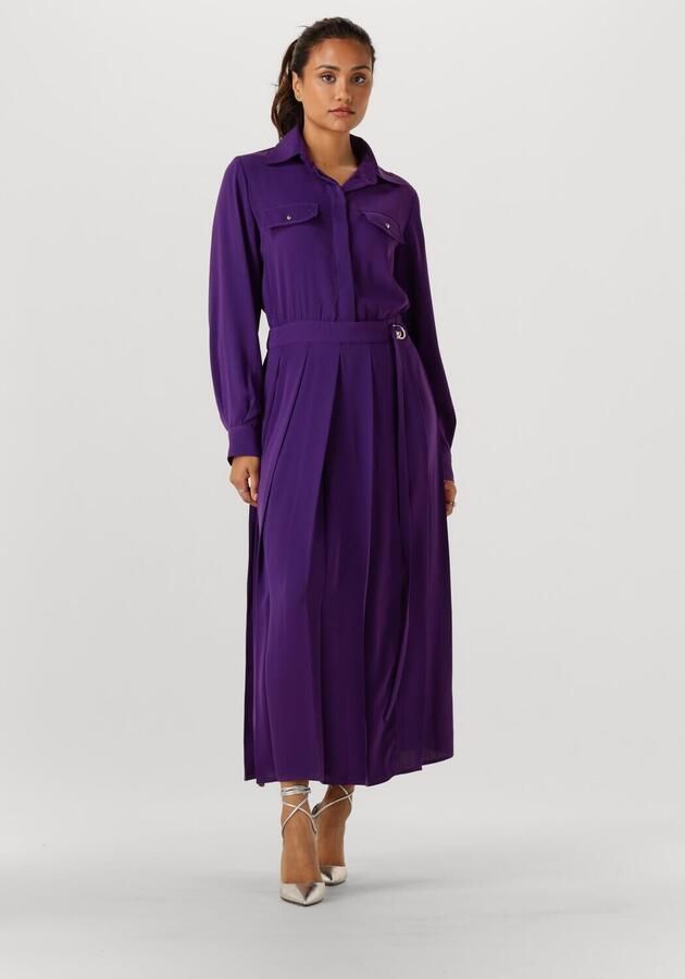 LIU JO Dames Jurken Abito Camicia Con Cinta Paars - Foto 4