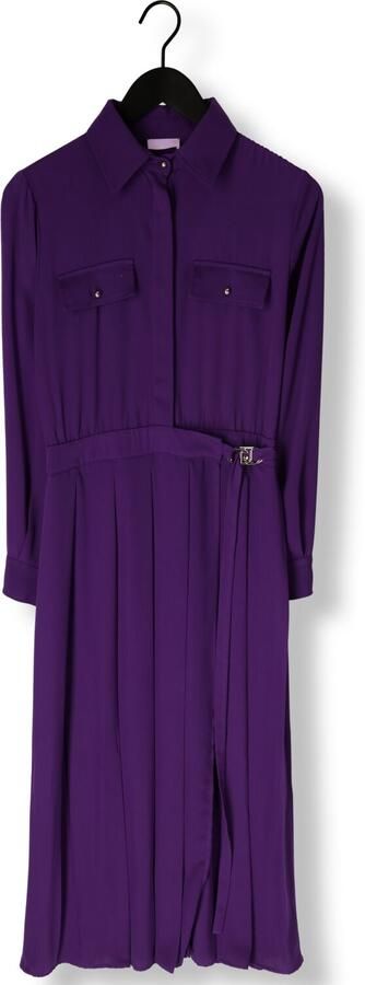 LIU JO Dames Jurken Abito Camicia Con Cinta Paars - Foto 3