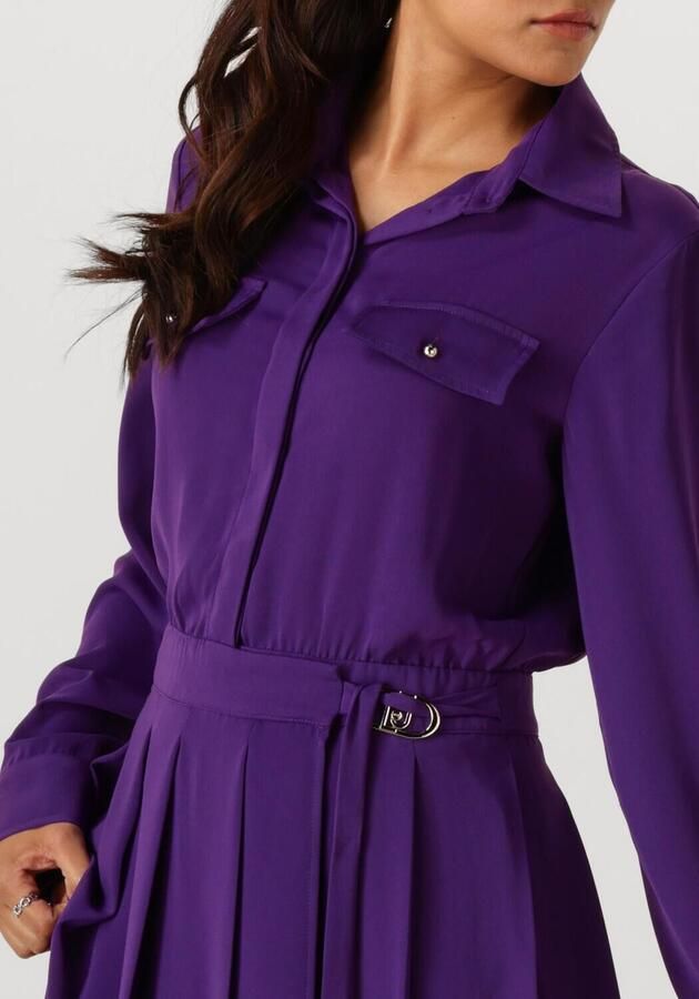 LIU JO Dames Jurken Abito Camicia Con Cinta Paars - Foto 2