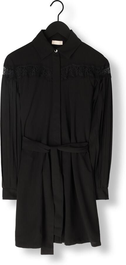 Liu Jo Tijdloze zwarte jurk met kanten details en geplooide mouwen Black Dames - Foto 3