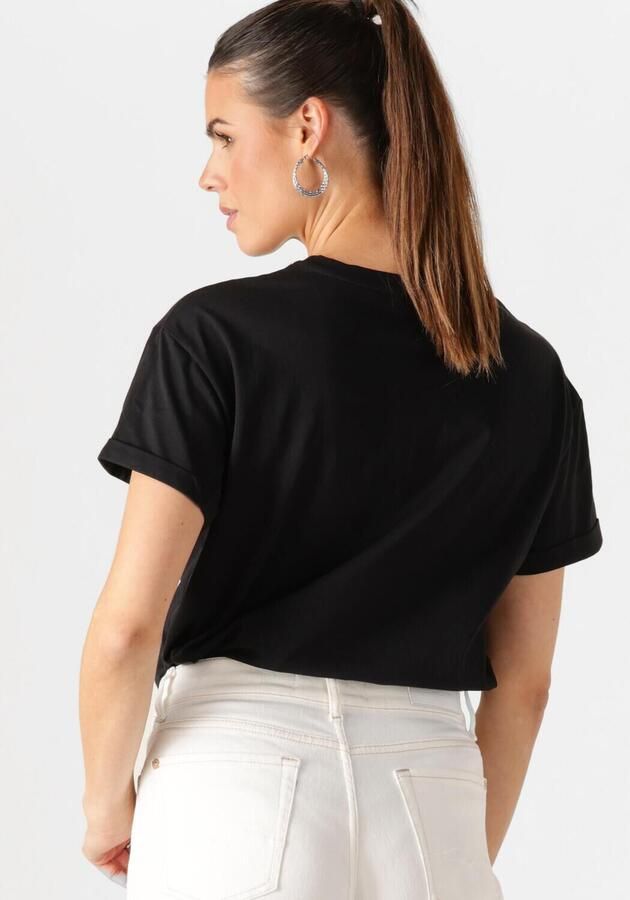 Liu Jo Katoenen T-shirt met korte mouwen en strass-opschrift Black Dames - Foto 2