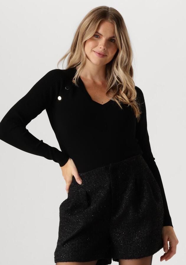 LIU JO Dames Truien & Vesten Ecs Maglia Chiusa M l 2 Zwart - Foto 4