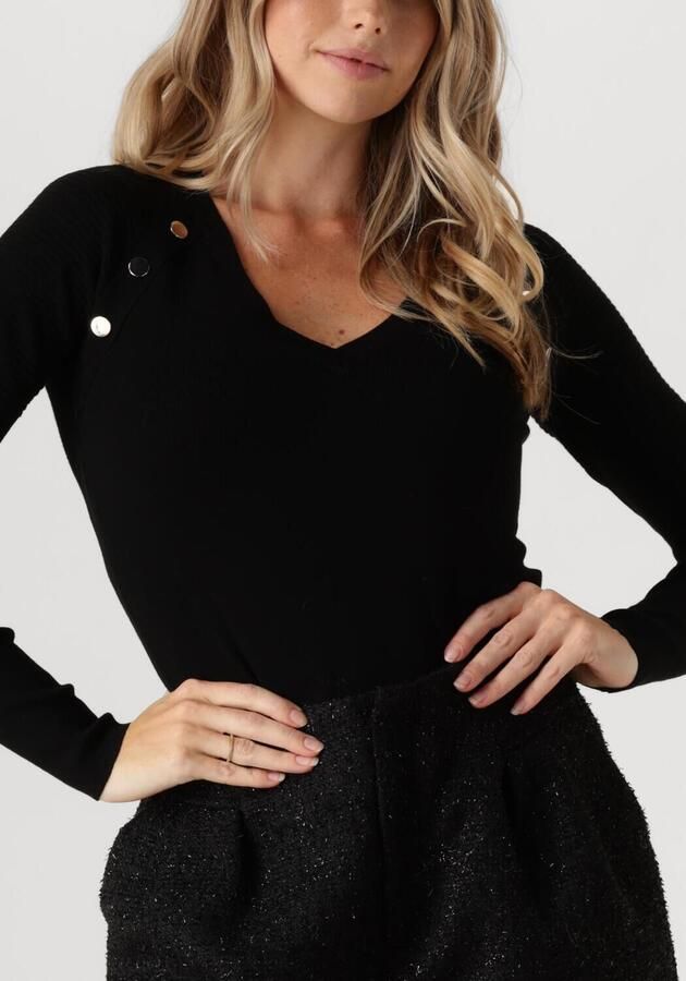 LIU JO Dames Truien & Vesten Ecs Maglia Chiusa M l 2 Zwart - Foto 2