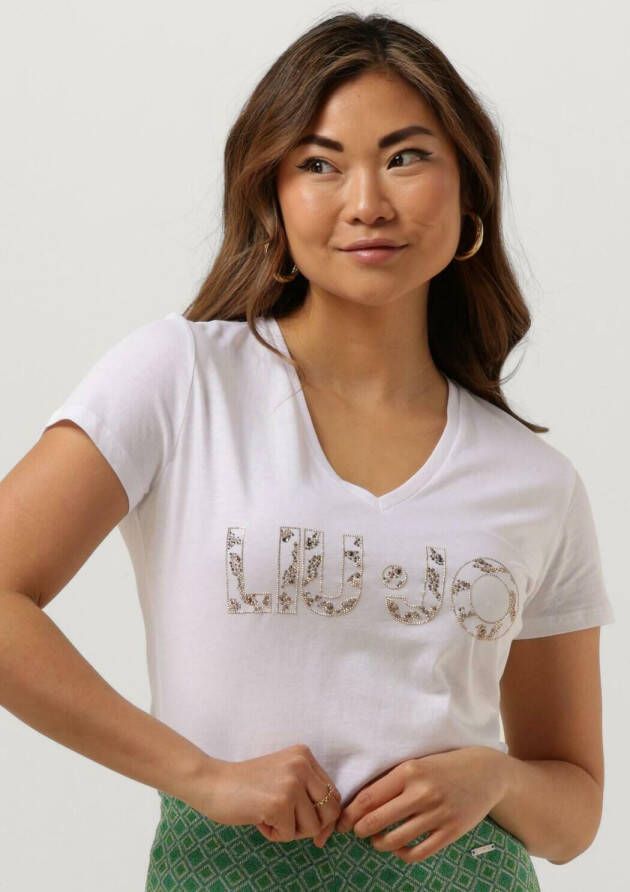 Liu Jo Witte T-shirt Ecs T-shirt Moda M c
