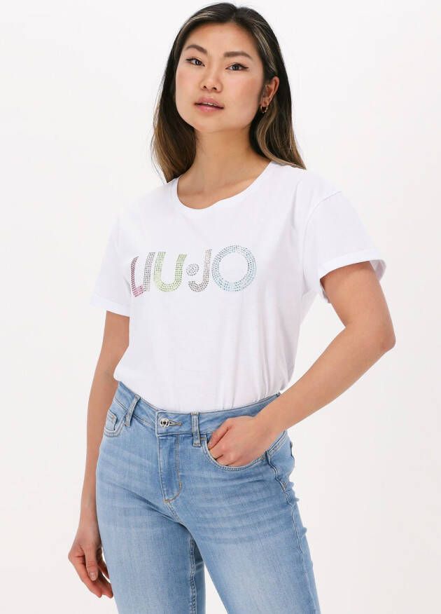 Liu Jo White T-shirt met logo-applicatie