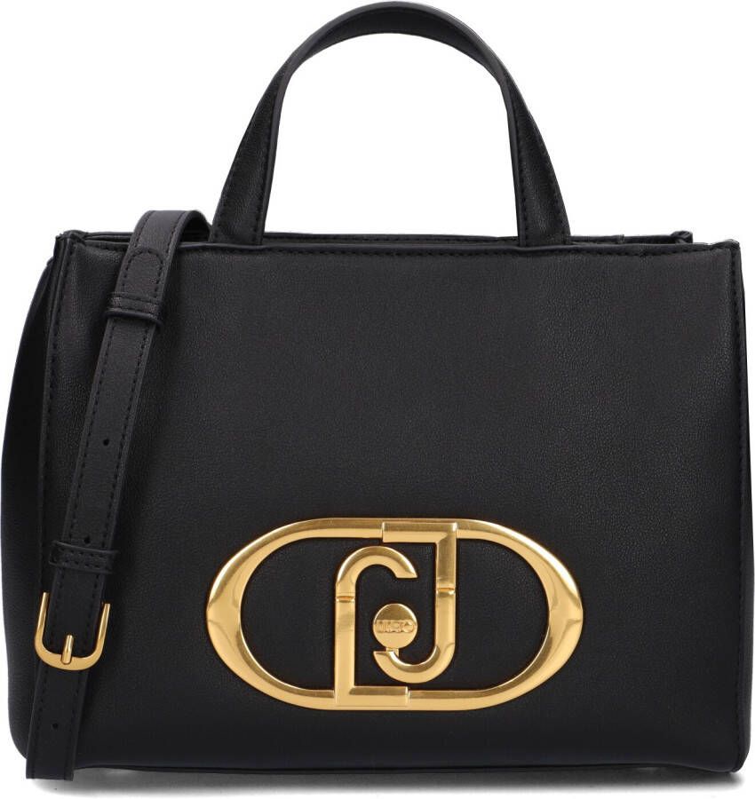 Liu Jo Dames Tas met Gouden Maxi Logo Dames tas met gouden maxi logo Brown Black Dames