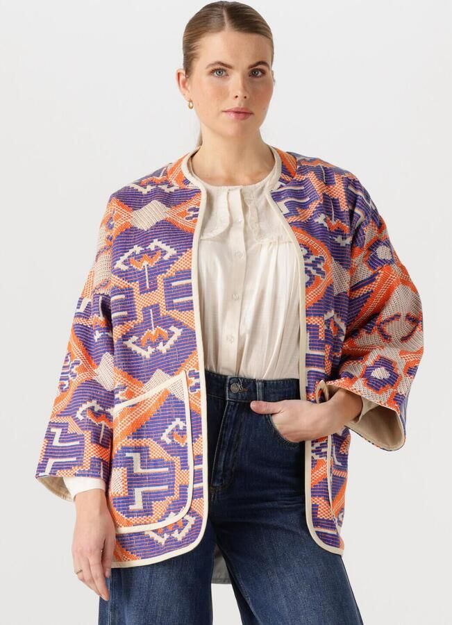 Lollys Laundry Geometrische Kimono Jas in Oranje Orange Dames - Foto 4