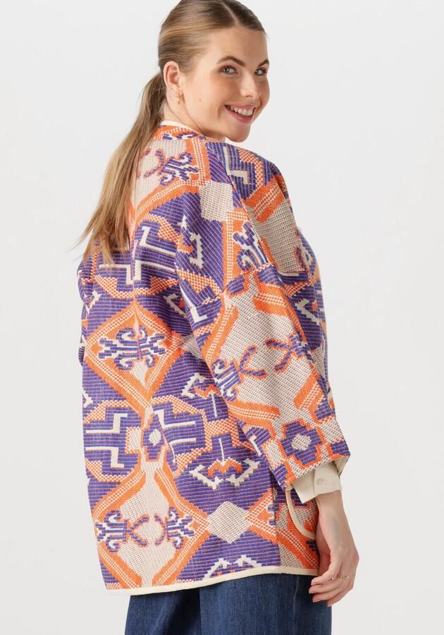 Lollys Laundry Geometrische Kimono Jas in Oranje Orange Dames - Foto 2