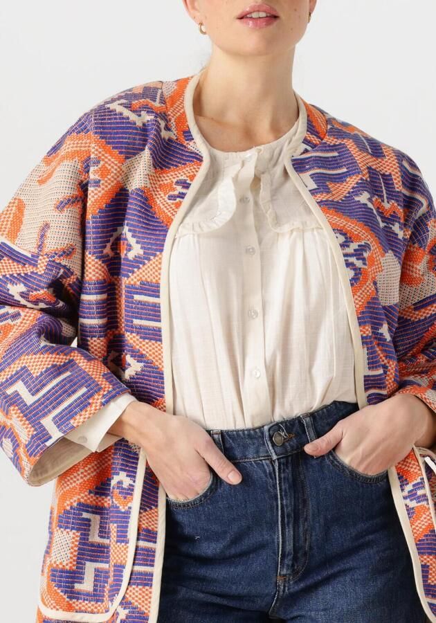 Lollys Laundry Geometrische Kimono Jas in Oranje Orange Dames - Foto 3