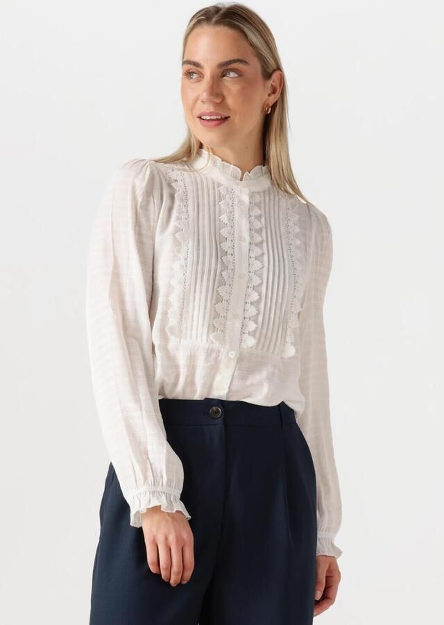 Lollys Laundry Delicate wit overhemd met kantdetails White Dames - Foto 4