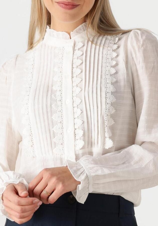 Lollys Laundry Delicate wit overhemd met kantdetails White Dames - Foto 2