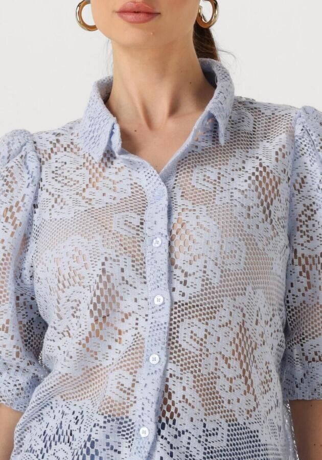 LOLLYS LAUNDRY Dames Blouses Bonoll Shirt Ss Lichtblauw - Foto 3