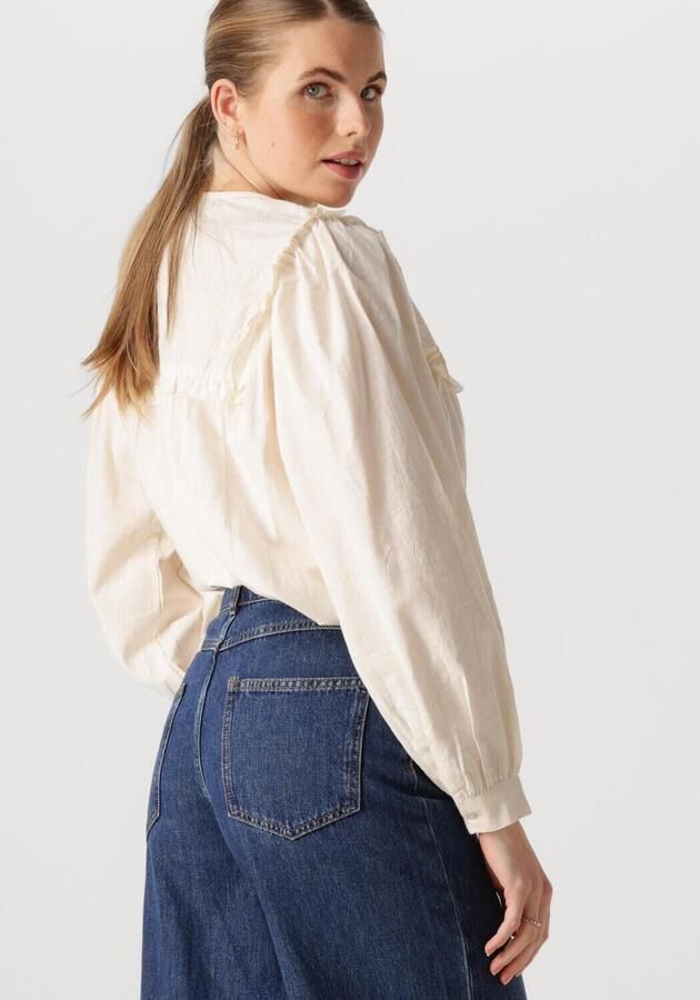 Lollys Laundry Romantische Blouse met Geborduurde Details Beige Dames - Foto 3
