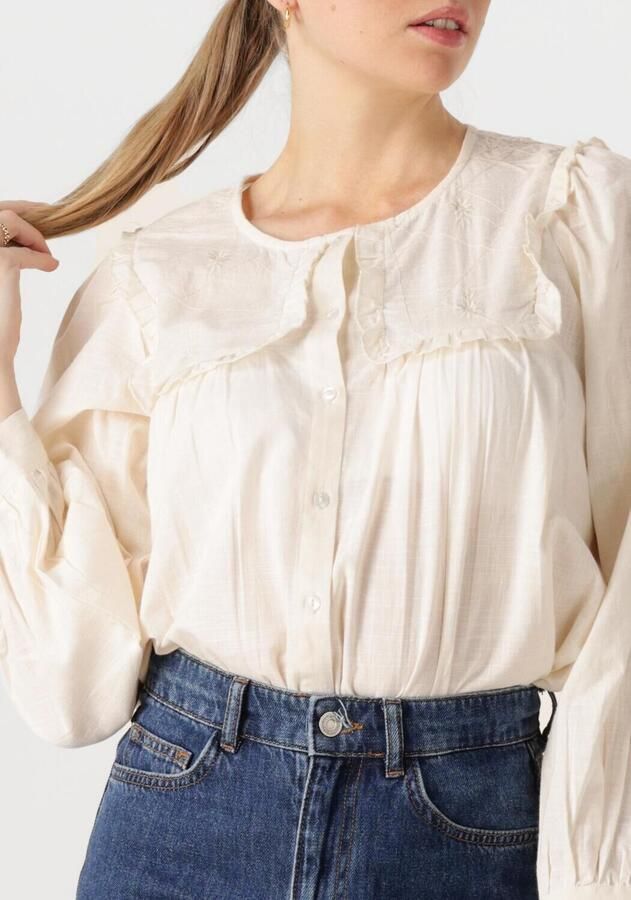 Lollys Laundry Romantische Blouse met Geborduurde Details Beige Dames - Foto 2