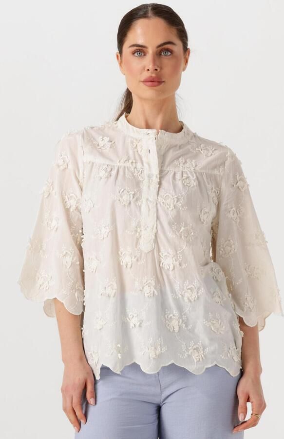 LOLLYS LAUNDRY Dames Blouses Louisell Blouse Ss Wit - Foto 4