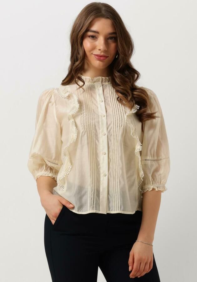 Lollys Laundry Ecru Shirt 3 4 Mouw Trendy Blouse Beige Dames - Foto 3