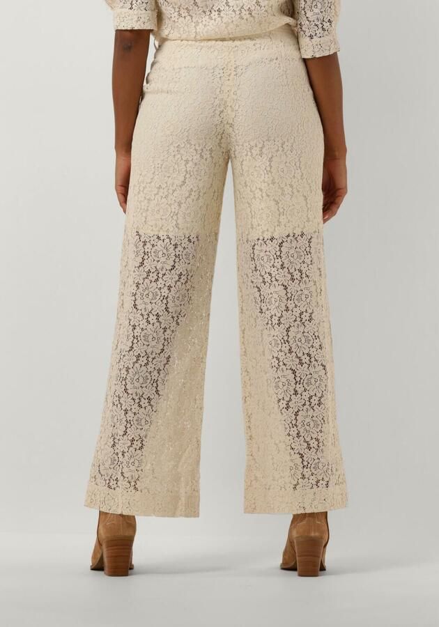 Lollys Laundry Wijde Ecru Broek Sheilall Stijl Beige Dames