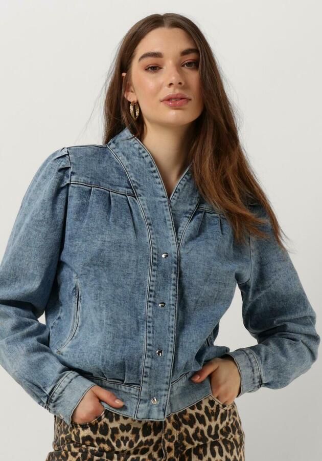 Lollys Laundry Denimblauwe Jas met Lange Mouwen en Knoopsluiting Blue Dames - Foto 4