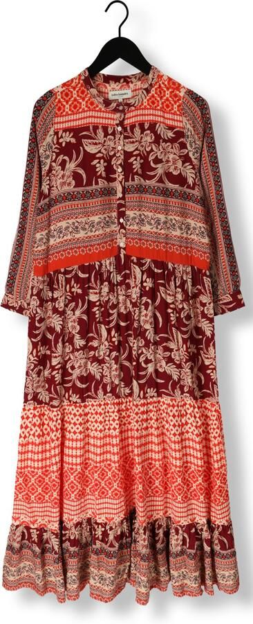 Lollys Laundry Rode Maxi Jurk met Print Multicolor Dames - Foto 2