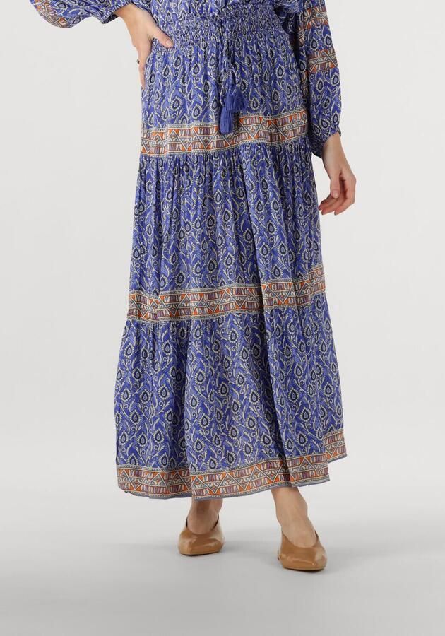 Lollys Laundry Soepelvallende maxi-rok met print Diamond blauw - Foto 4