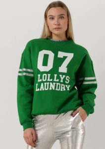 Lollys Laundry Sweater met logoprint Madrid groen