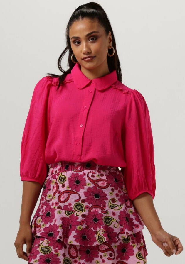 Lollys Laundry Roze Tunis Shirt met Delicate Details Pink Dames